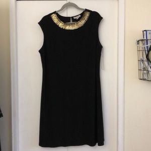 Black sling dress with gold neck detail size 1X